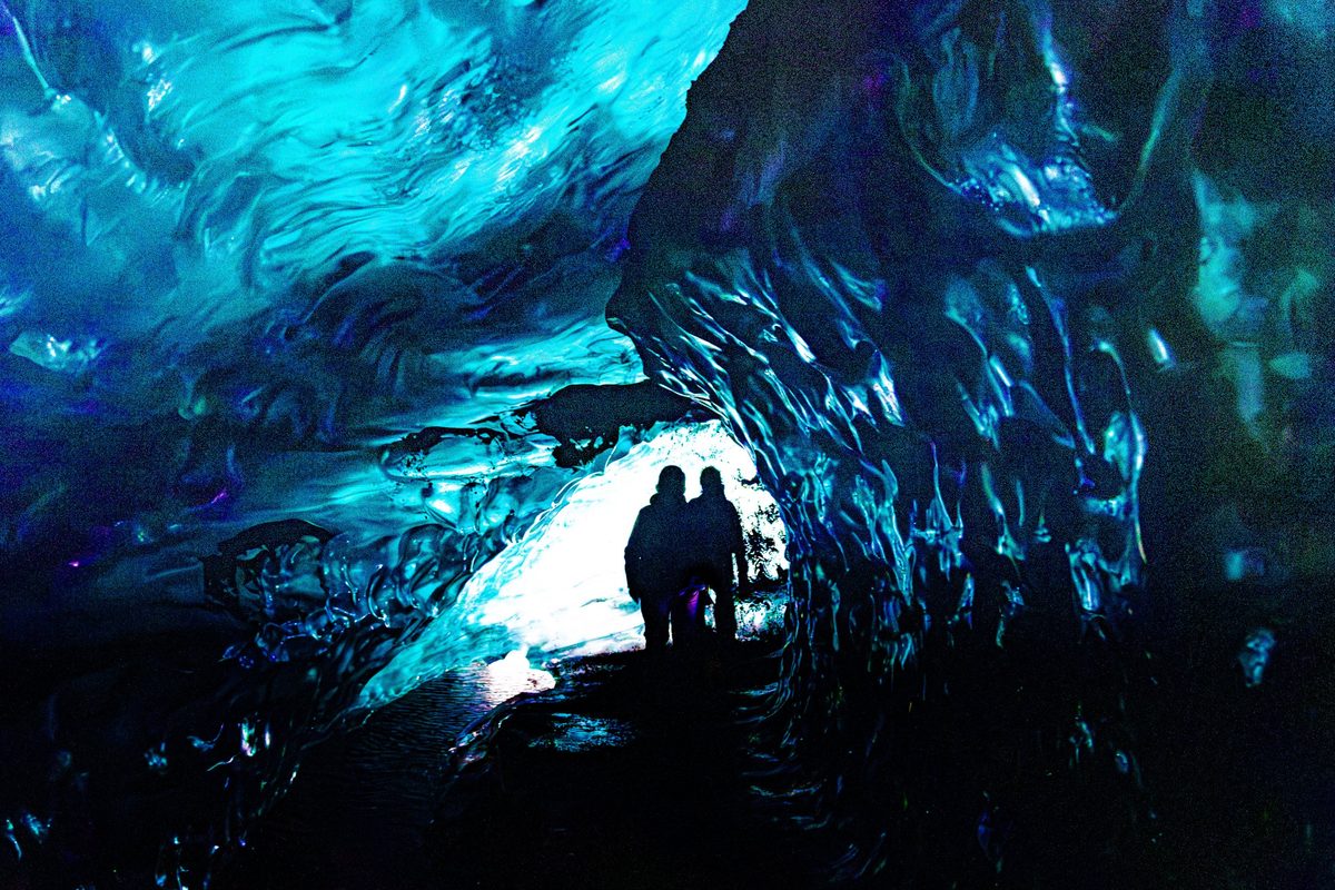 Inside a blue ice cave, Vatnajökull