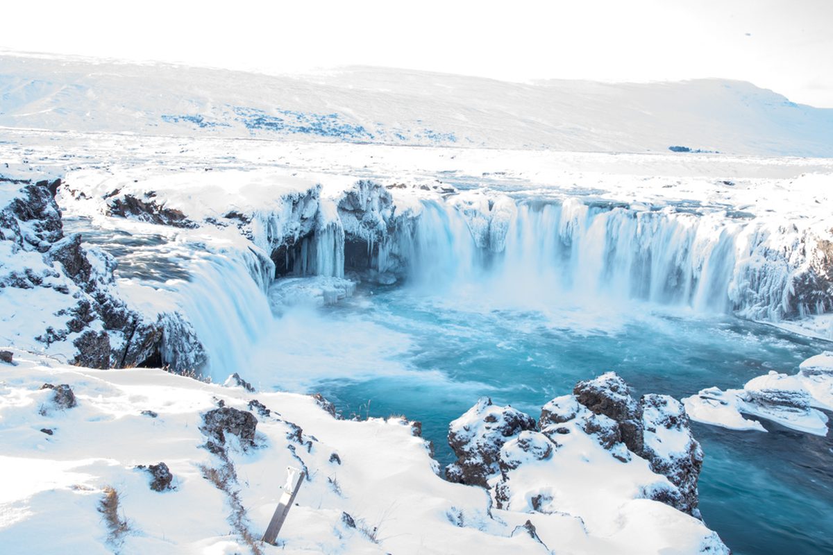 Goðafoss in full winter
