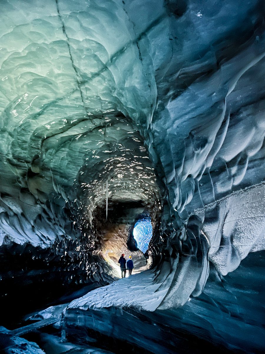 Inside the Katla ice cave